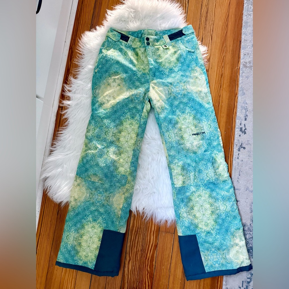 Arctix Youth Snow Pants - Green and Blue